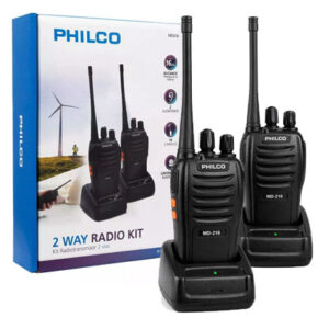 KIT RADIO TRANSMISOR PHILCO MD216 2UNI COLOR NEGRO - Imagen 1