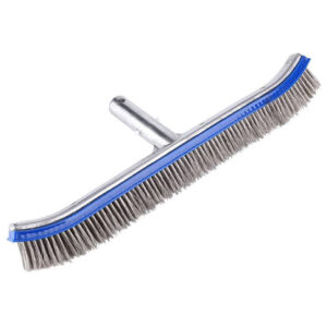 ESCOBILLON 18" CURVO CERDAS INOXIDABLES P/PISCINA - Imagen 1